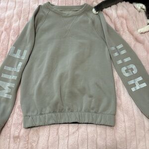lululemon athletica Taupe Sweatshirt with White Lettering